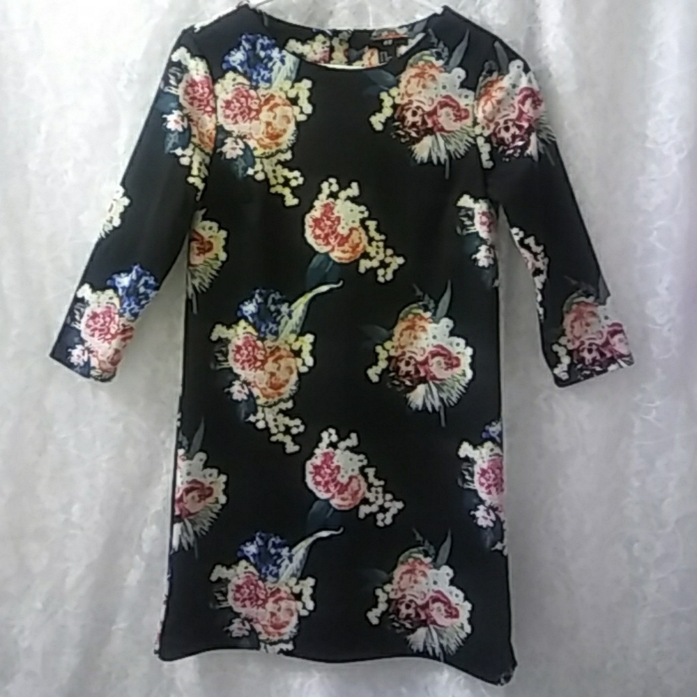 H&M dark floral dress.